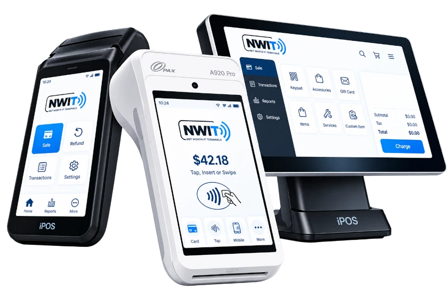 Modern payment terminals and point-of-sale solutions available through NWIT